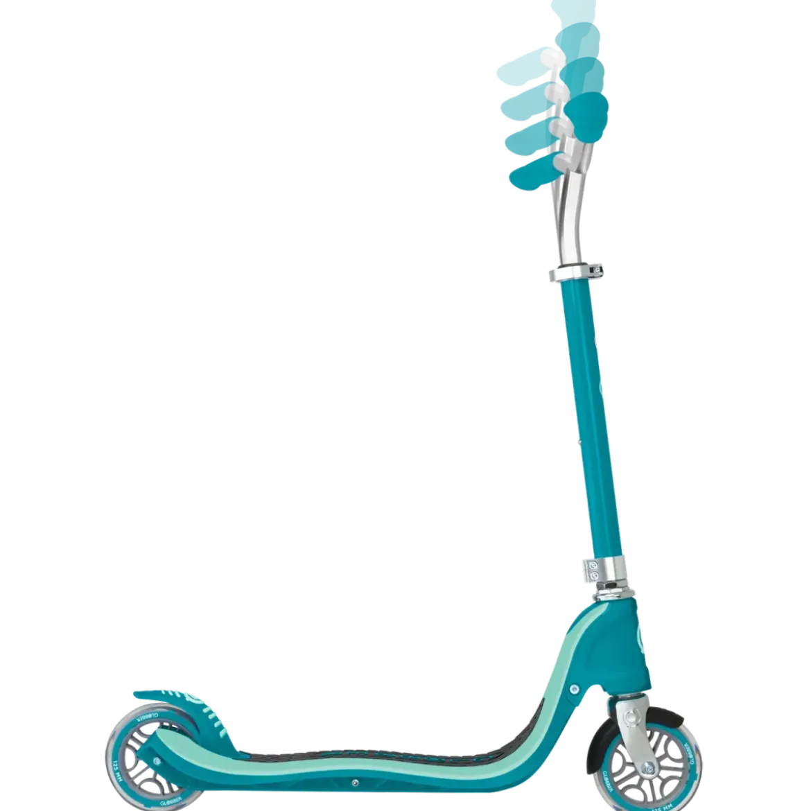 Monopattino Regolabile Bambini 6+ a 2 Ruote 100 kg Verde Acqua Robusto