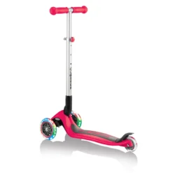 Monopattino Rosso con Luci Scooter Pieghevole per Bambino max 50 kg