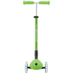 Monopattino 3 Ruote Bambini Pieghevole Regolabile Ruote LED Verde