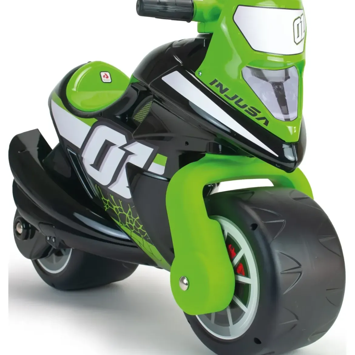 Moto Cavalcabile per Bambini Verde Nero Primi Passi Scooter Ergonomico