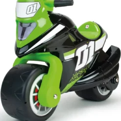 Moto Cavalcabile per Bambini Verde Nero Primi Passi Scooter Ergonomico
