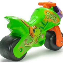 Moto Cavalcabile per Bambini Verde Dinosauro per Equilibrio 30 kg