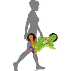 Moto Cavalcabile per Bambini Verde Dinosauro per Equilibrio 30 kg