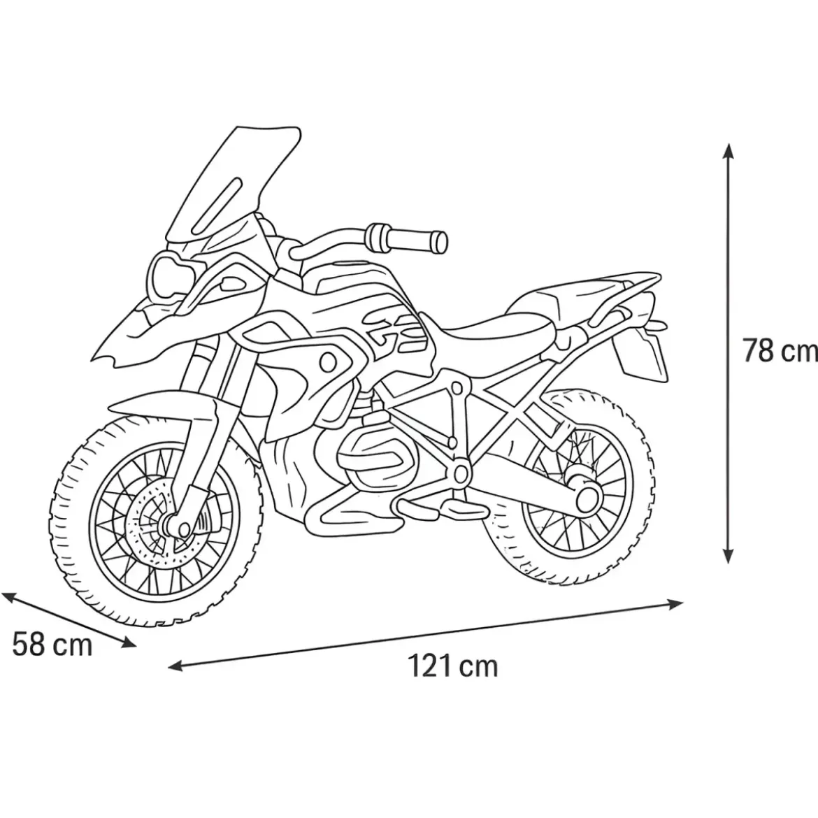 Moto Elettrica Bambini 24V BMW R1250 GS Adventure Ruote Gonfiabili