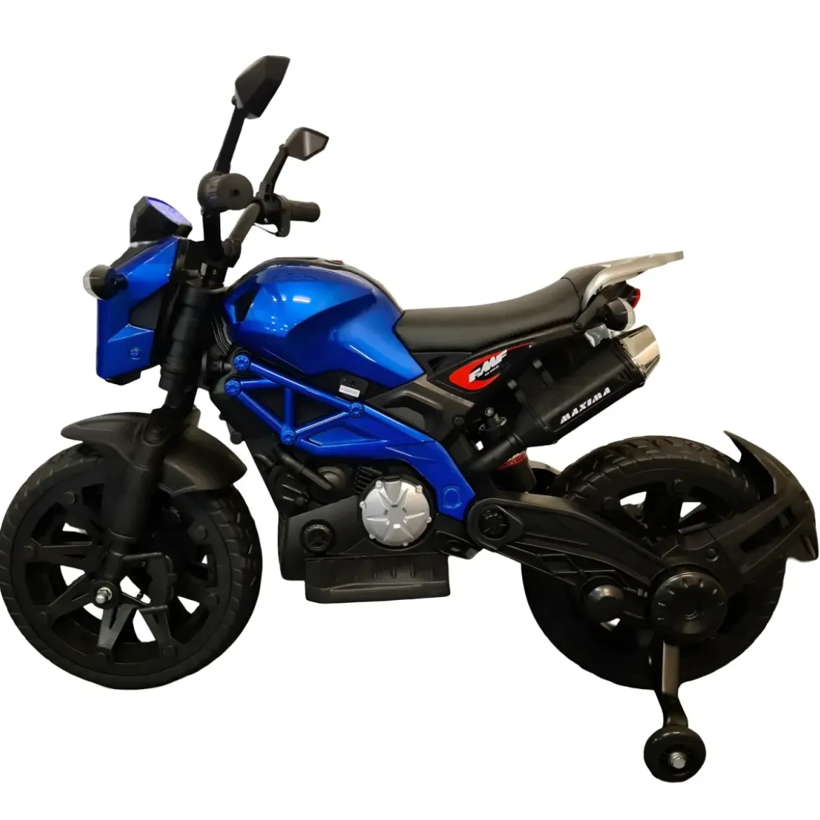 Moto Elettrica per Bambini a Batteria Moto Cross 12V Blu Metallizzato
