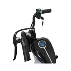 Moto Elettrica per Bambini Chopper Nero 24V 200W Sedile in Pelle