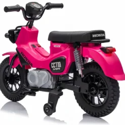 Moto Elettrica per Bambini Honda Cross Cub 110 12V Rosa Ruote Laterali