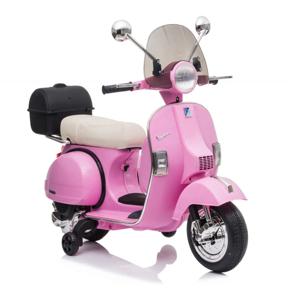 Moto Elettrica per Bambini Piaggio Vespa PX 150 Rosa a Batteria 12 V