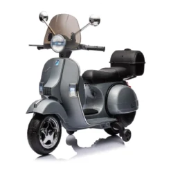 Moto Elettrica per Bambini Piaggio Vespa PX 150 Grigio Batteria 12 V