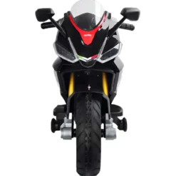 Moto Elettrica per Bambini Sportiva 12V Aprilia 3,5Ah Nero Luci Suoni
