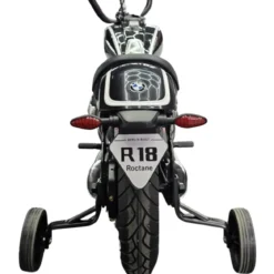 Moto Elettrica per Bambini 24V BMW R18 Nero Sedile Effetto Pelle Luci