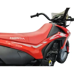 Moto Elettrica per Bambini 12V Honda Rosso con Rotelle Luci e Suoni