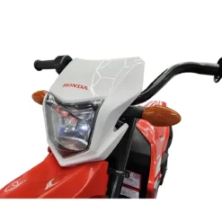 Moto Elettrica per Bambini 12V Honda Rosso con Rotelle Luci e Suoni