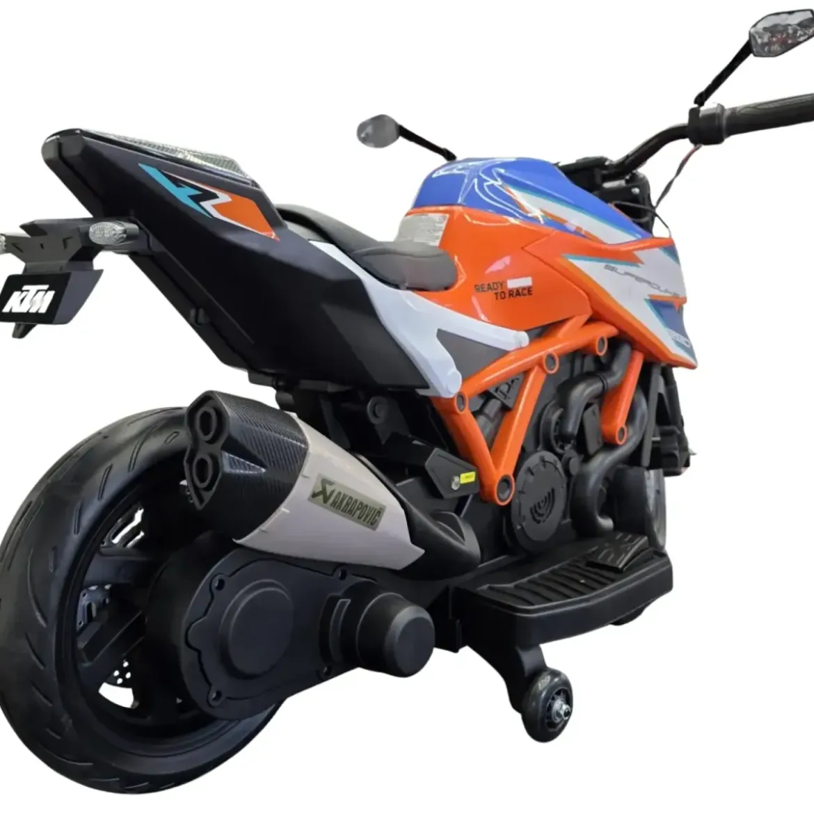 Moto Elettrica per Bambini 12V KTM 1290 Superduke 2 Motori Ruote EVA