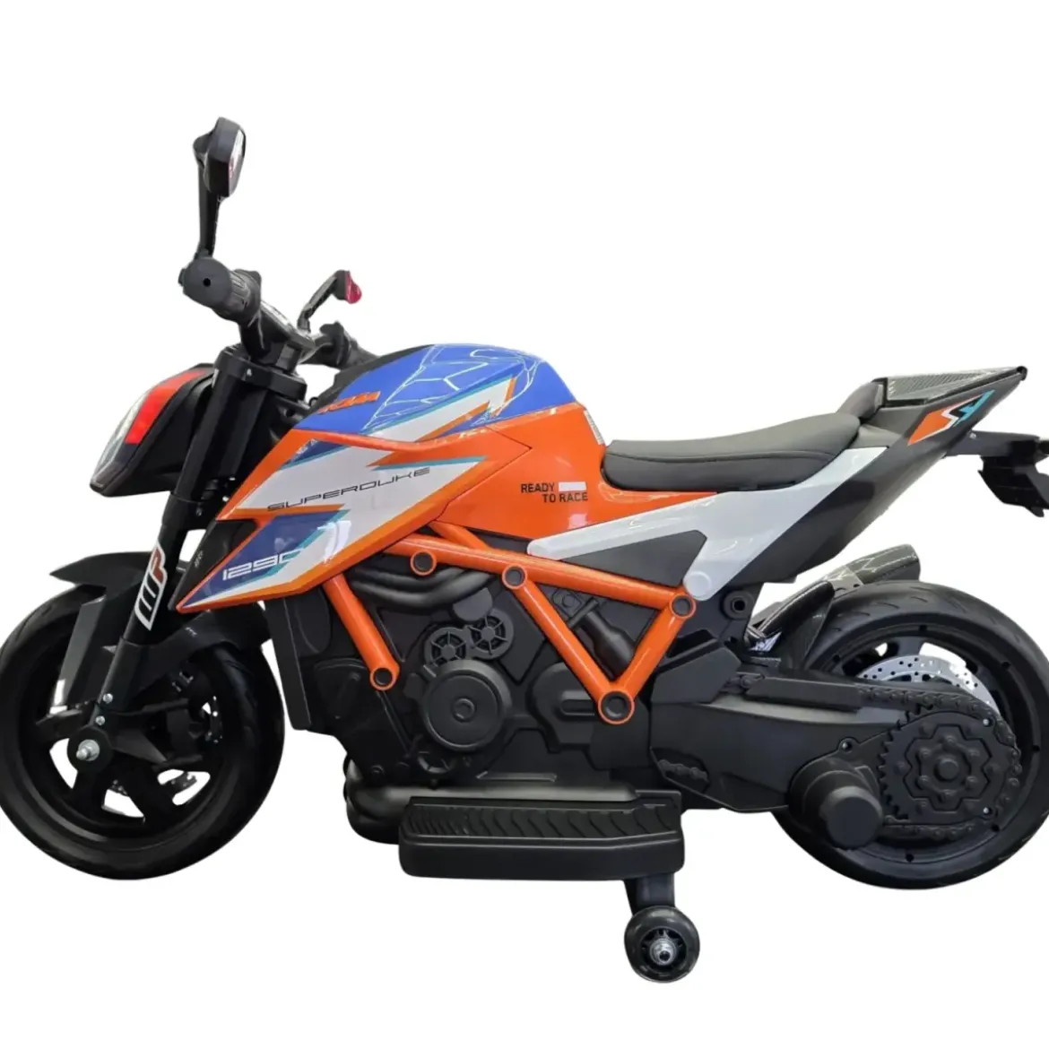 Moto Elettrica per Bambini 12V KTM 1290 Superduke 2 Motori Ruote EVA
