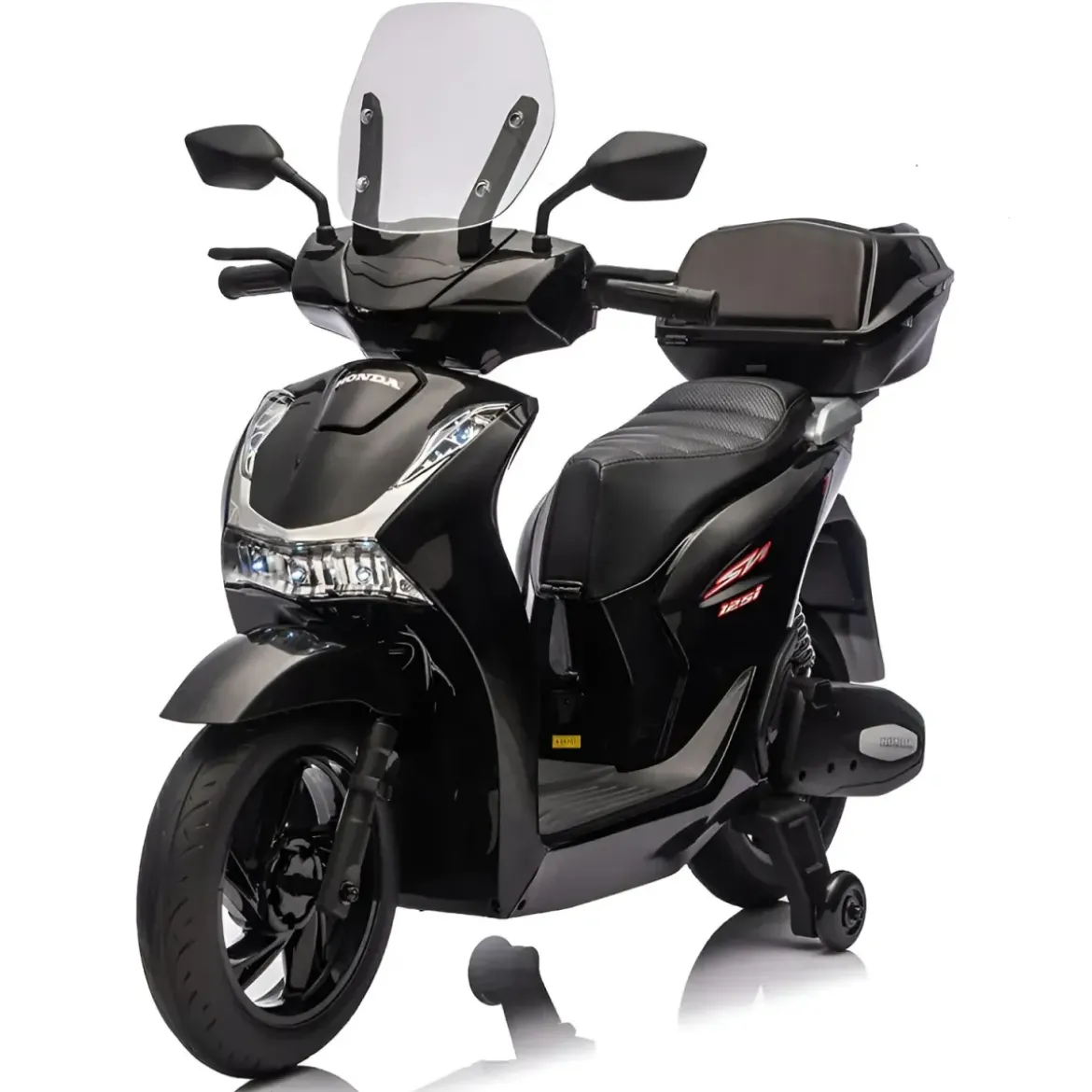 Moto Elettrica per Bambini 12V Scooter Nero Honda SH125