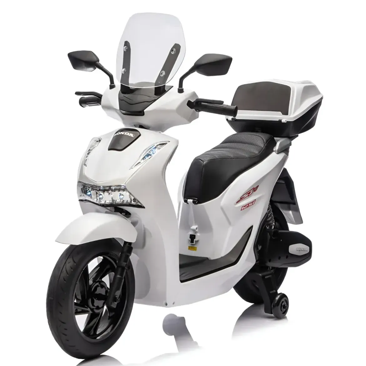 Moto Elettrica per Bambini 12V Scooter Bianco Honda SH125