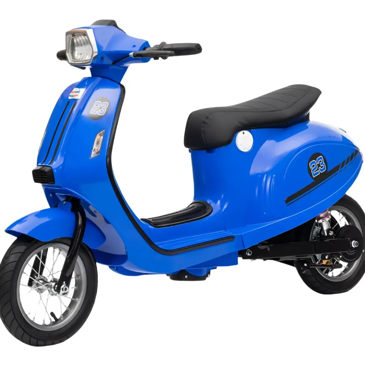 Moto Elettrica 24V per Bambini Blu Doppia Batteria Waterproof