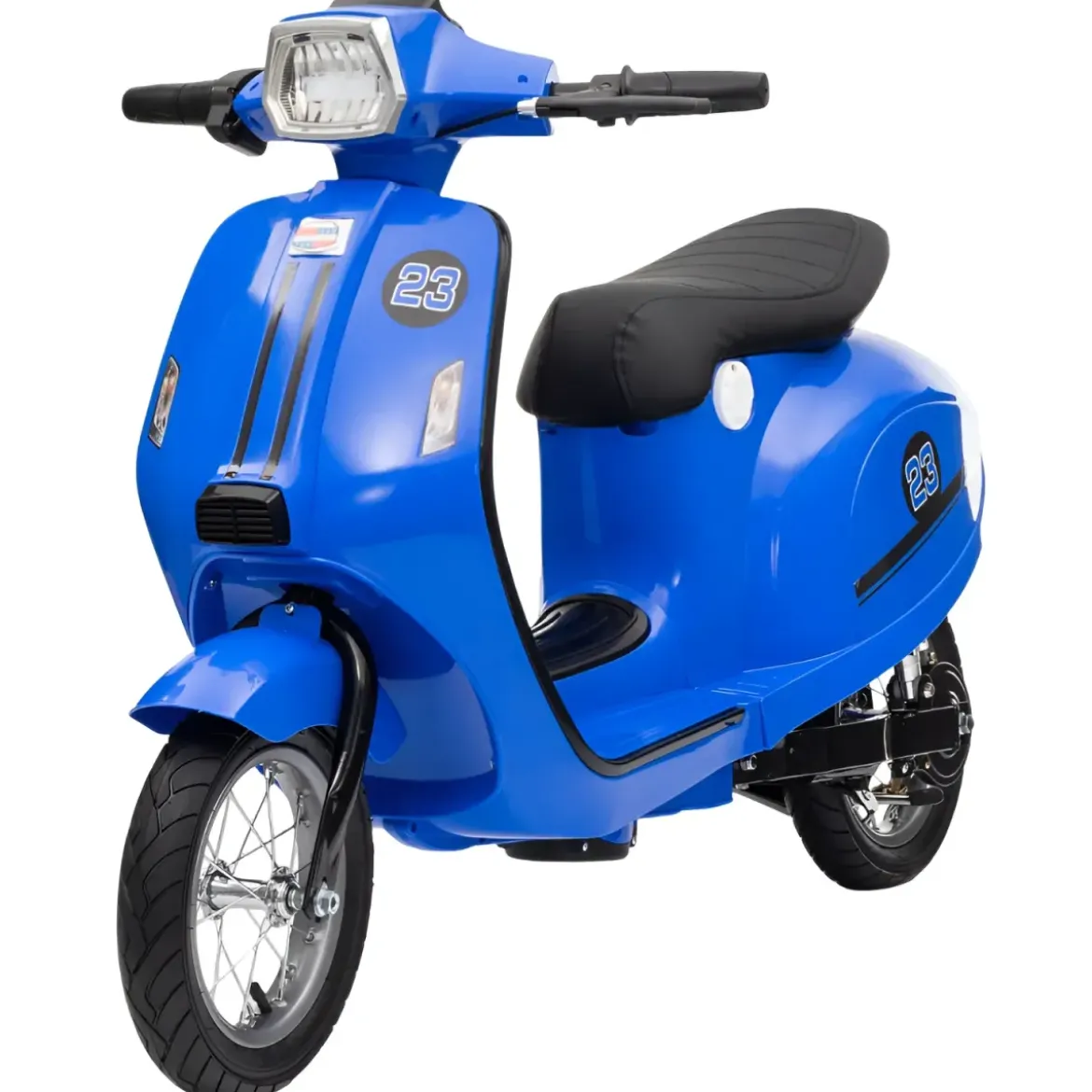 Moto Elettrica 24V per Bambini Blu Doppia Batteria Waterproof
