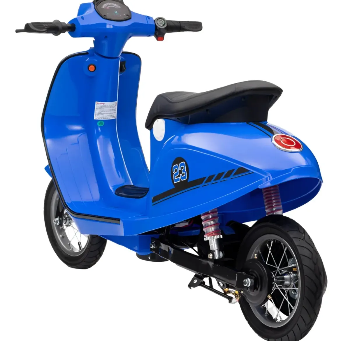 Moto Elettrica 24V per Bambini Blu Doppia Batteria Waterproof