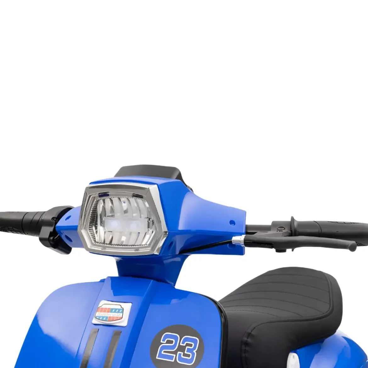 Moto Elettrica 24V per Bambini Blu Doppia Batteria Waterproof