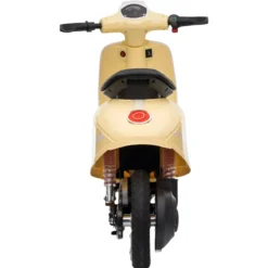 Moto Elettrica 24V per Bambini Beige Doppia Batteria Waterproof