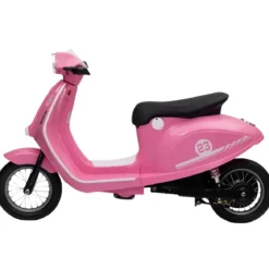 Moto Elettrica 24V per Bambini Rosa Doppia Batteria Waterproof