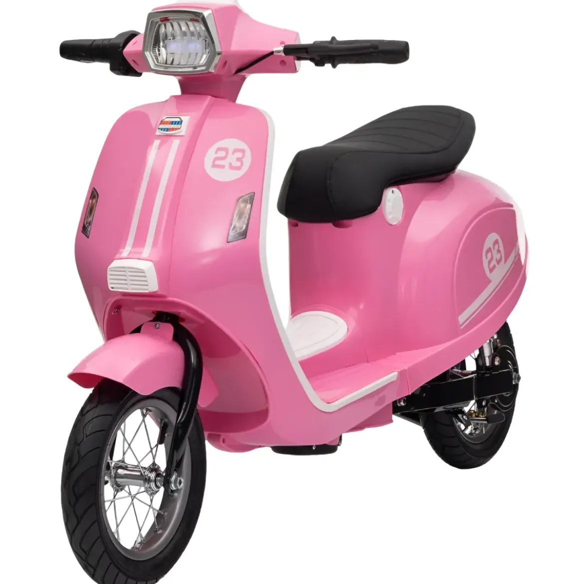 Moto Elettrica 24V per Bambini Rosa Doppia Batteria Waterproof