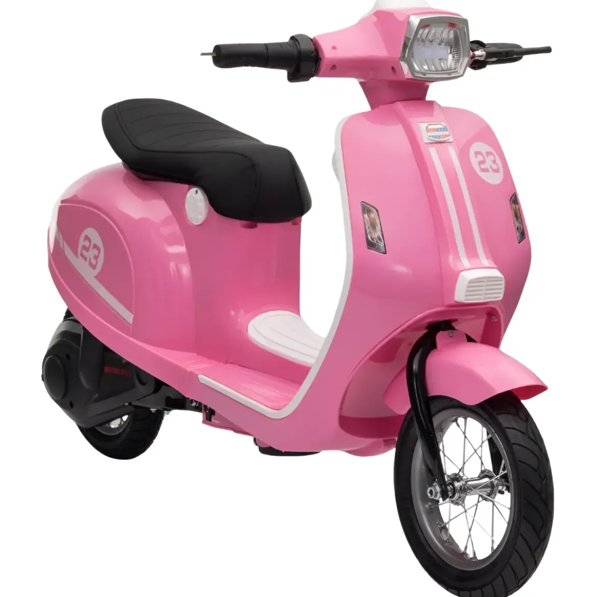 Moto Elettrica 24V per Bambini Rosa Doppia Batteria Waterproof