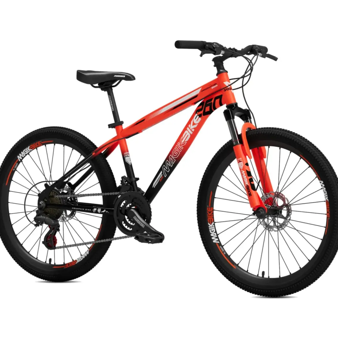 Mountain Bike Bicicletta Bambini 26" Predator Arancione con Cambio