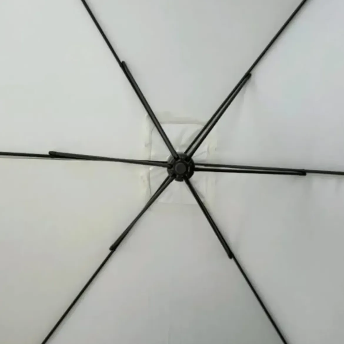 Ombrellone a Braccio Ecrù 3x3 m a Manovella Palo Laterale da Giardino