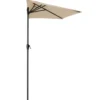 Ombrellone a Mezzaluna 270x133x230H cm Tortora da Parete Acciaio