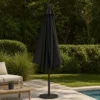 Ombrellone a Mezzaluna 270x133x230H cm Antracite da Parete Acciaio