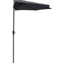 Ombrellone a Mezzaluna 270x133x230H cm Antracite da Parete Acciaio