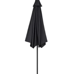 Ombrellone a Mezzaluna 270x133x230H cm Antracite da Parete Acciaio
