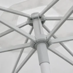 Ombrellone Bianco 3 Mt da Giardino Rotondo Palo Centrale Balcone Girevole