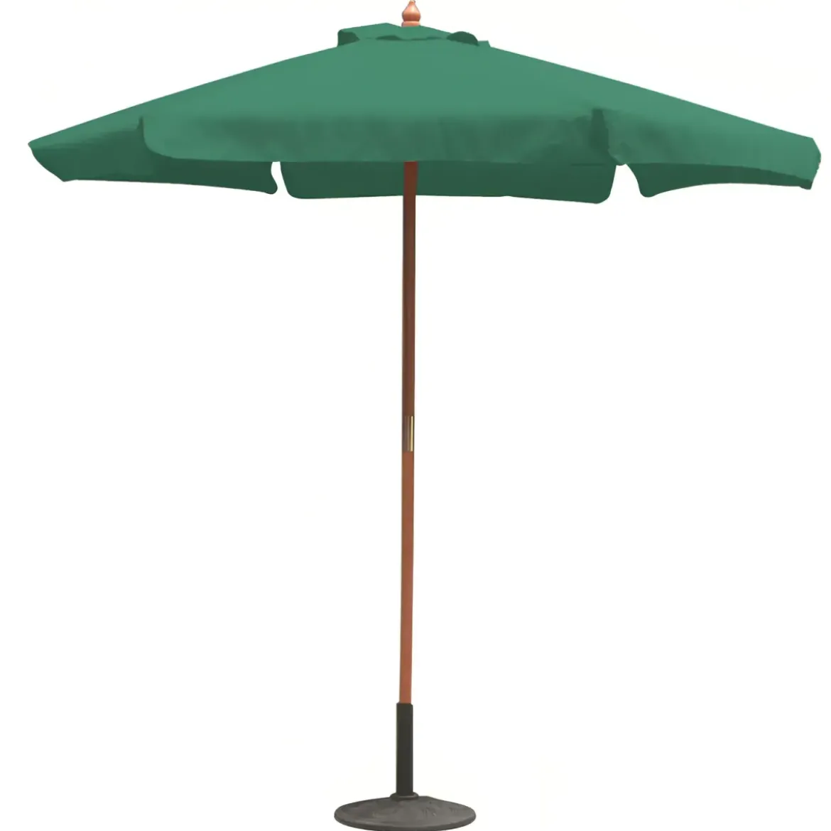 Ombrellone da Giardino con Palo Centrale in Legno Ø3m Verde Antivento