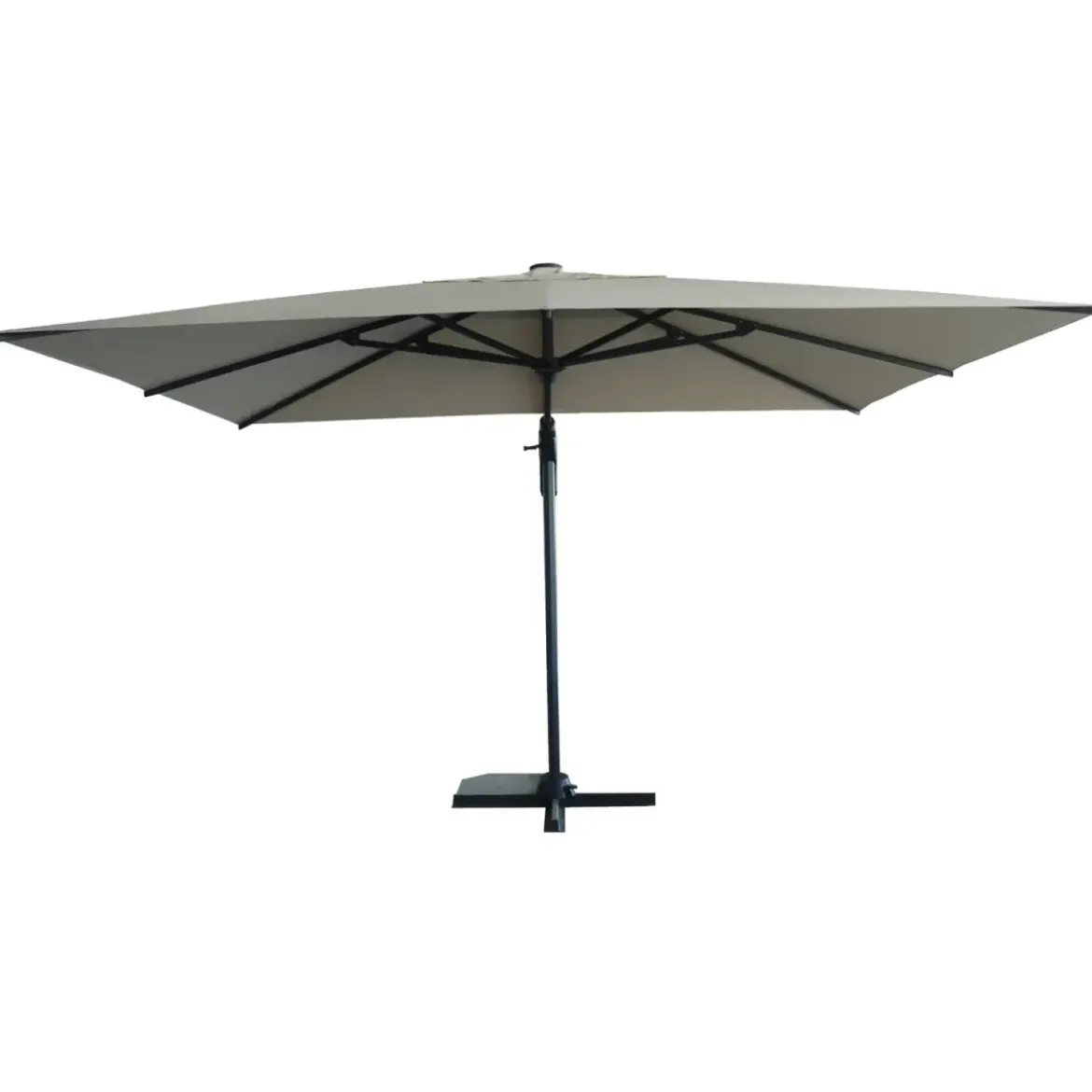 Ombrellone da Giardino Grigio 3x3 Palo Decentrato Alluminio Antracite