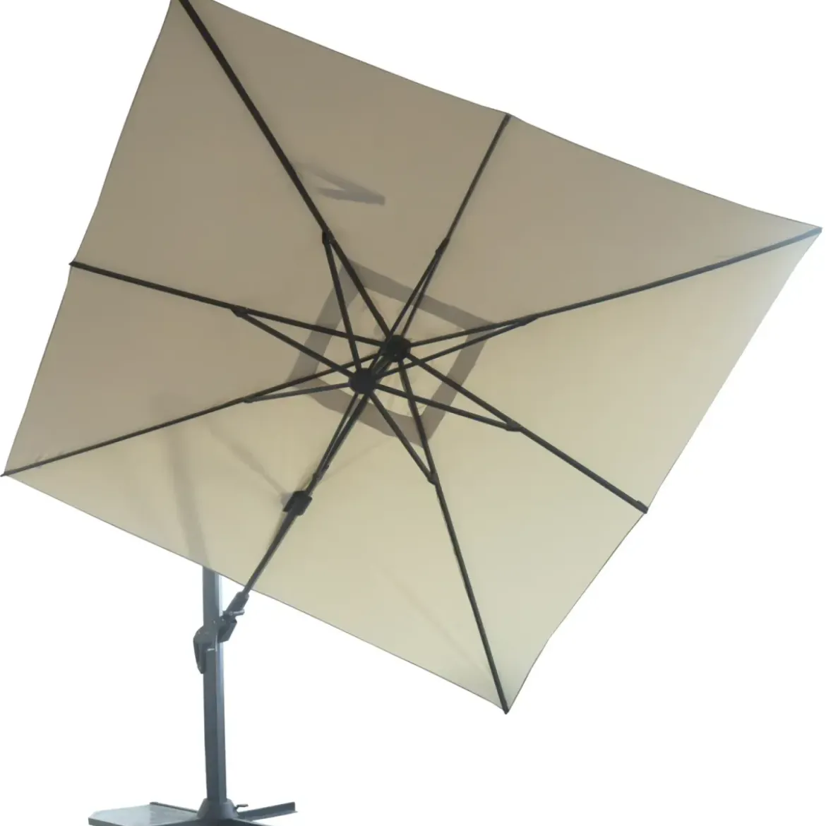 Ombrellone da Giardino Grigio 3x3 Palo Decentrato Alluminio Antracite