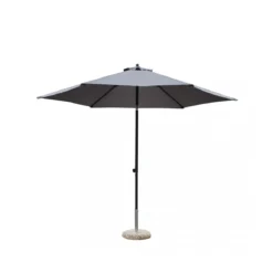 Ombrellone da Giardino Nero Grigio 3 Mt Rotondo Palo Centrale