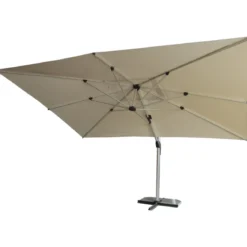 Ombrellone da Giardino Palo Laterale 3x4 m in Alluminio Beige Girevole