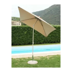 Ombrellone da Giardino Tortora Rettangolare 2x3 Mt Palo Centrale