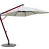 Ombrellone da Giardino 400x300 cm Legno Nyatoh Ecrù Palo Laterale
