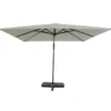 Ombrellone Decentrato da Giardino Grigio 270x270 cm Base Girevole
