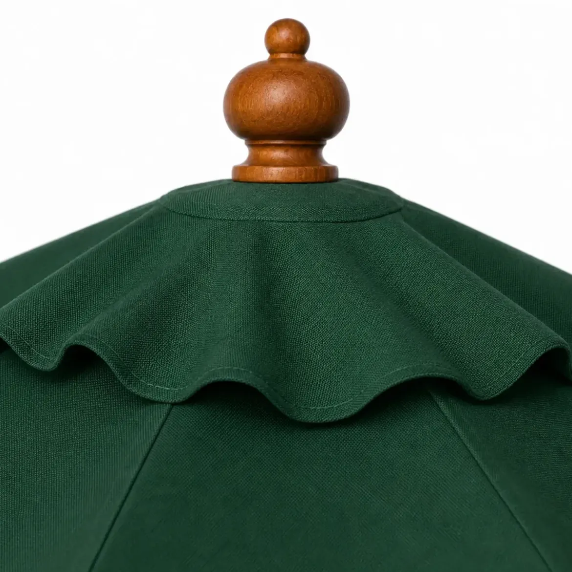 Ombrellone in Legno 2.5 mt Rotondo Verde Palo centrale da Giardino Terrazzo