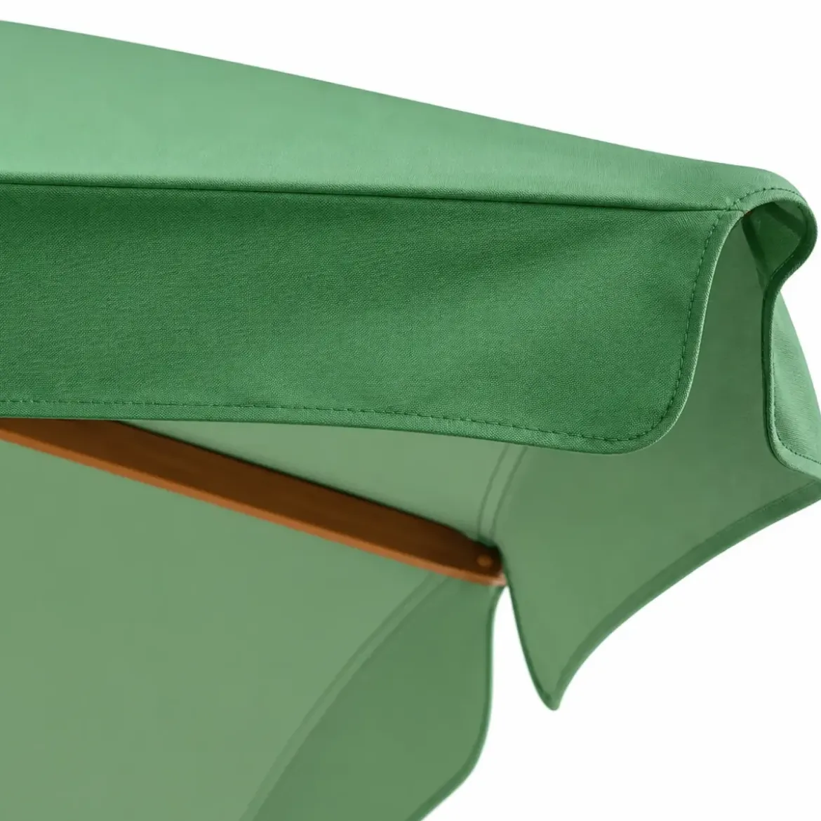 Ombrellone in Legno 2x3 Verde Palo Centrale da Giardino Rettangolare
