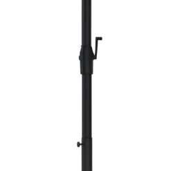 Ombrellone in Metallo Tondo 300 cm Telo Verde Palo Grigio Manovella
