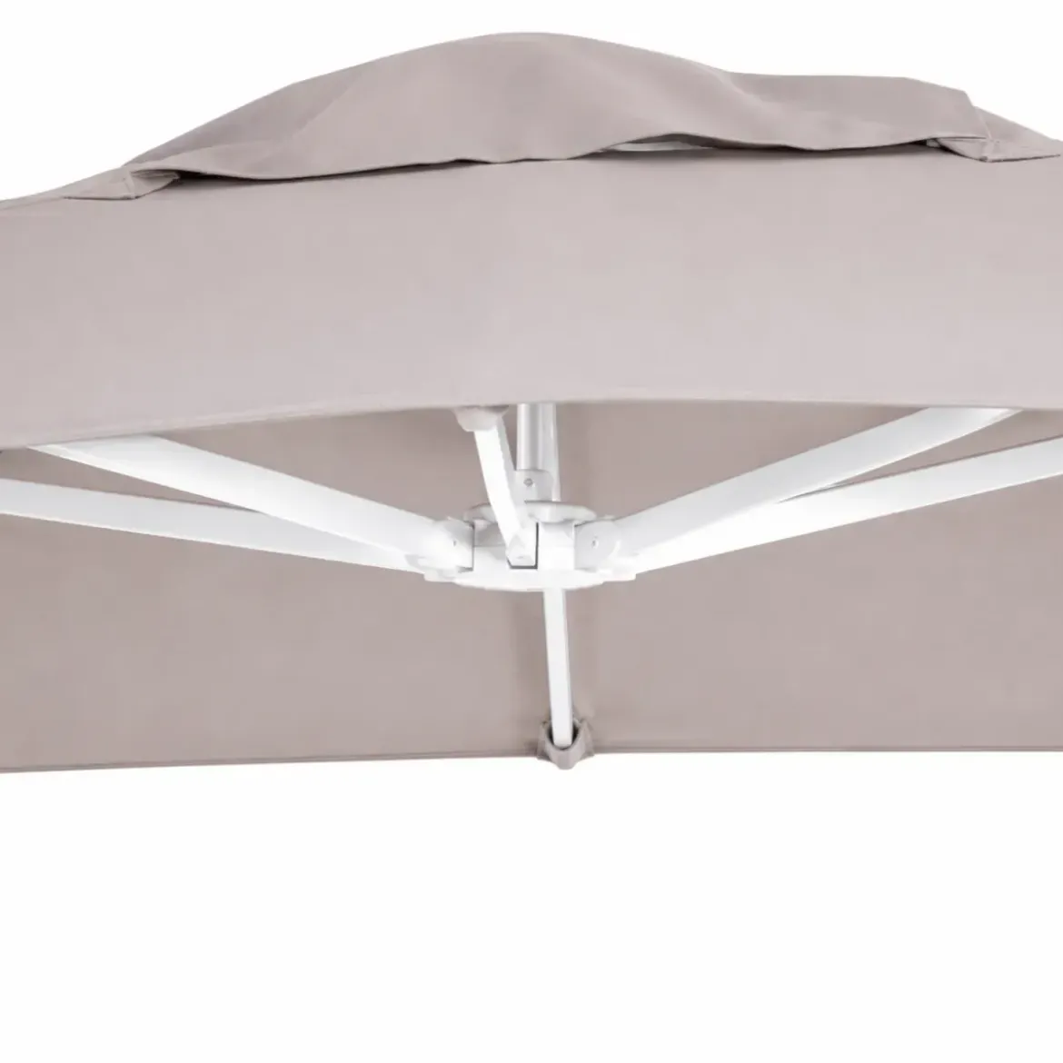 Ombrellone Palo Decentrato 3x4 Grigio da Giardino Antivento in Alluminio Esterno