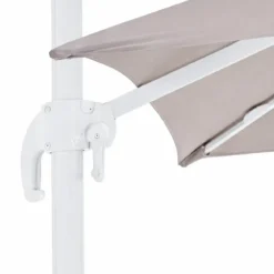 Ombrellone Palo Decentrato 3x4 Grigio da Giardino Antivento in Alluminio Esterno