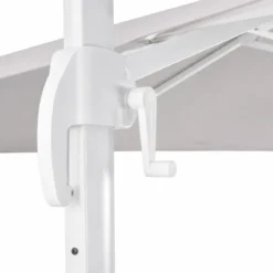 Ombrellone Palo Decentrato 3x3 Grigio da Giardino Antivento in Alluminio Esterno